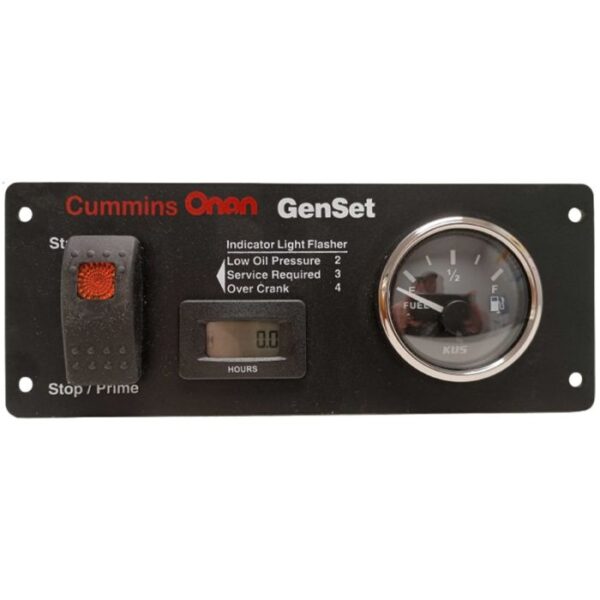 Cummins Onan Generator Accessory - 028-00019, Start/Stop Switch with LCD Hourmeter and Fuel Gauge Panel for Gasoline And LP RV Generators