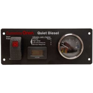 Cummins Onan Generator Accessory - 028-00035, Start/Stop Switch with LCD Hourmeter and Fuel Gauge Panel for Quiet Diesel Generators
