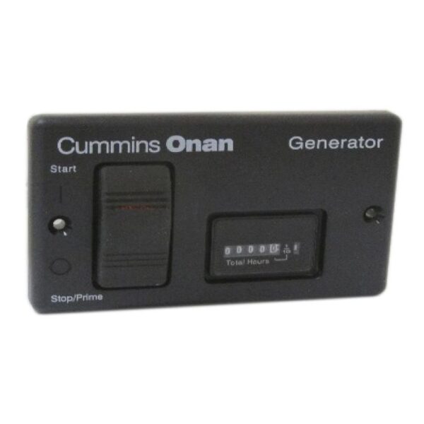 Cummins Onan Generator Accessory - 0300-5332, Start/Stop Switch And Analog Hourmeter Panel For Gasoline And LP RV Generators