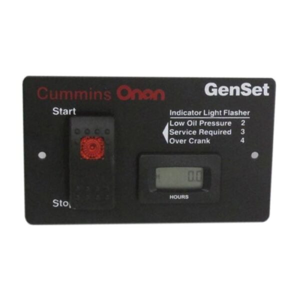 Cummins Onan Generator Accessory - 028-00022, Start/Stop Switch And LCD Hourmeter Panel For Gasoline And LP RV Generators