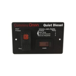 Cummins Onan Generator Accessory - 028-00023, Start/Stop Switch And LCD Hourmeter Panel For Quiet Diesel Generators
