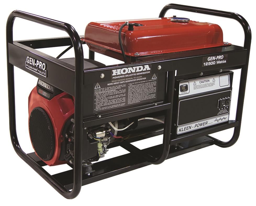 Gillette Portable 3-Phase Generator - GPE-125EH-3-5, 10 kW, 400 Volt Dedicated, 22 HP Honda - Image 2