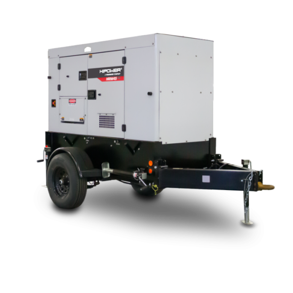 HIPOWER Diesel Generator - HRIW-45-T4F, Tier 4 Final, 40 kW Standby Power, 36 kW Prime Power, Switchable Phase & Voltage, Skid-Mounted or Towable