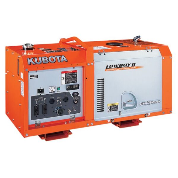 Kubota Lowboy II Diesel Generator - GL11000, 11 kW Standby, 10 kW Prime, Single-Phase, 120-240 Volt, Liquid-Cooled, Enclosed