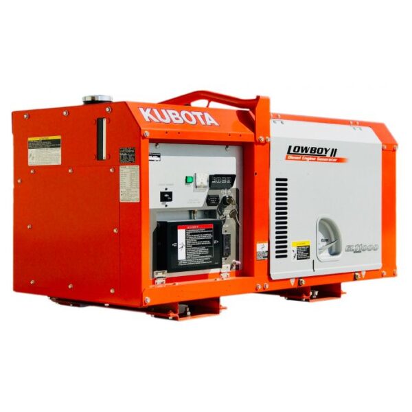 Kubota Lowboy II Diesel Generator - GL11000TM, 11 kW Standby, 10 kW Prime, Single-Phase, 120-240 Volt, Liquid-Cooled, Enclosed, Terminal Lugs