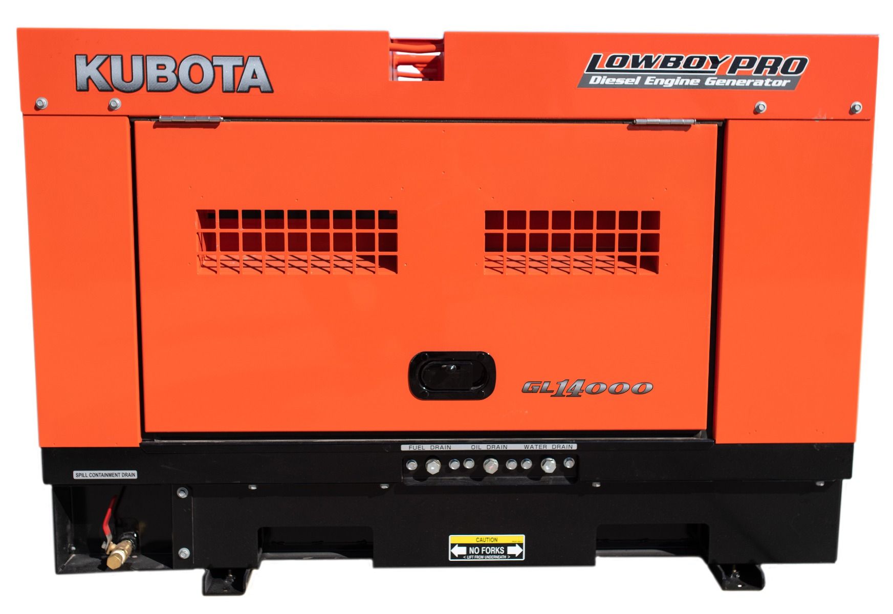 Kubota Lowboy Pro GL14000 Diesel Generator - 14 kW Standby, 12 kW Prime, Single-Phase, 120-240 Volt, Liquid-Cooled, Enclosed, Receptacles and Terminal Lugs - Image 10
