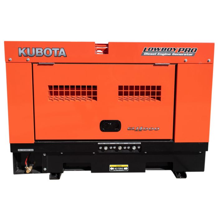 Kubota Lowboy Pro GL14000 Diesel Generator - 14 kW Standby, 12 kW Prime, Single-Phase, 120-240 Volt, Liquid-Cooled, Enclosed, Receptacles and Terminal Lugs - Image 9