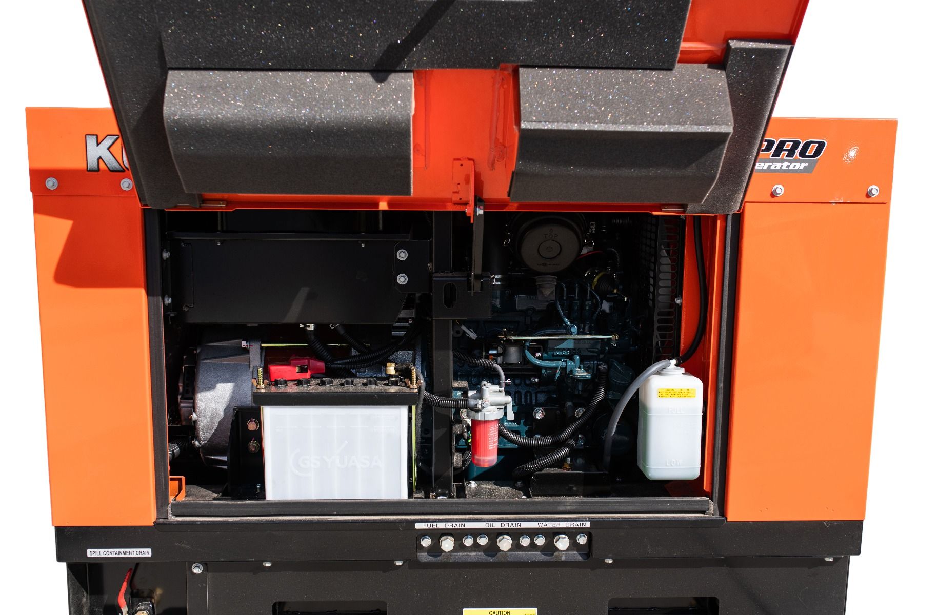 Kubota Lowboy Pro GL14000 Diesel Generator - 14 kW Standby, 12 kW Prime, Single-Phase, 120-240 Volt, Liquid-Cooled, Enclosed, Receptacles and Terminal Lugs - Image 12
