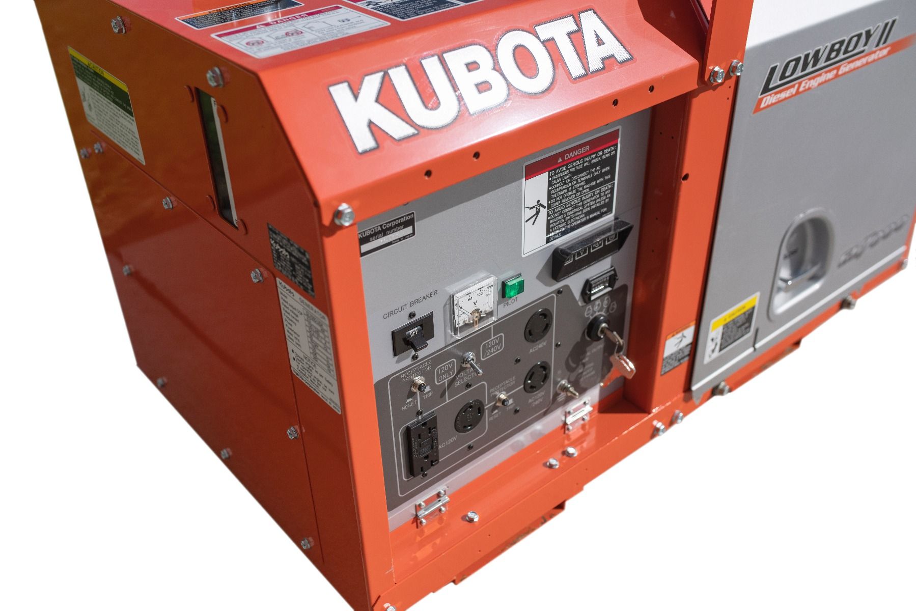 Kubota Lowboy II Diesel Generator - GL7000, 7 kW Standby, 6.5 kW Prime, Single-Phase, 120-240 Volt, Liquid-Cooled, Enclosed - Image 14
