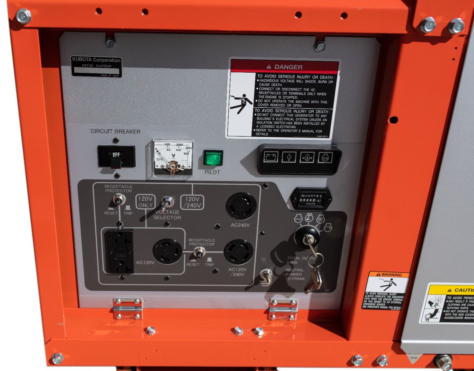 Kubota Lowboy II Diesel Generator - GL7000, 7 kW Standby, 6.5 kW Prime, Single-Phase, 120-240 Volt, Liquid-Cooled, Enclosed - Image 10