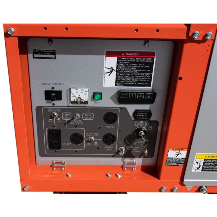 Kubota Lowboy II Diesel Generator - GL7000, 7 kW Standby, 6.5 kW Prime, Single-Phase, 120-240 Volt, Liquid-Cooled, Enclosed - Image 9