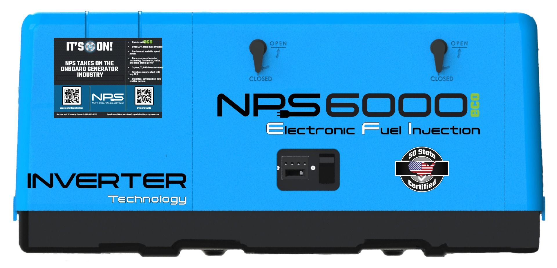 Next-Gen Power Systems EFI RV Gasoline Generator - NPS6000EFI, 5.5 kW Prime, Single-Phase, 120 Volt, Air-Cooled, EVAP - Image 2