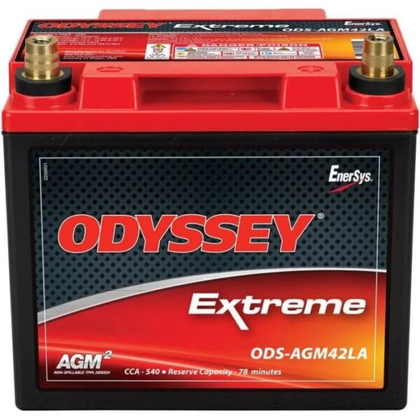 Odyssey Extreme Series Generator Battery - PC1200T, 12 Volt, 42 Ah, 540 CCA, AGM, Sealed Lead Acid