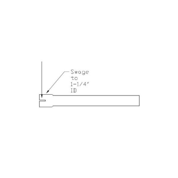 Cummins Onan Generator Accessory - 046-01496, Straight Tailpipe Extension, 1 1/4" Pipe Dia. x 60"