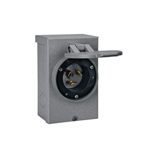 Reliance Controls Power Inlet Box - 50 Amp, Raintight, Metal