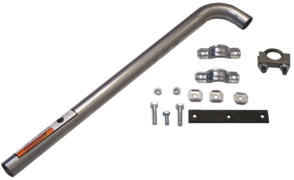 Cummins Onan Generator Accessory - 031-00080, Tailpipe Exhaust Kit, 1 1/4" Pipe Dia. x 3 1/2" x 25 1/2" - Image 2