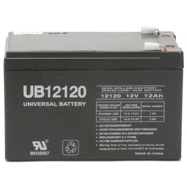 UPG UB12120 Generator Battery - 12 Volt, 12 Ah, AGM, Sealed