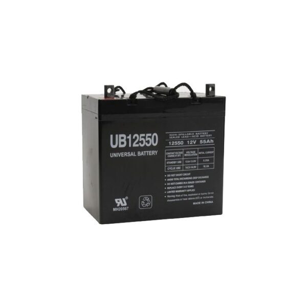 UPG UB12550 Generator Battery - 12 Volt, 55 Ah, AGM, Sealed, +Left