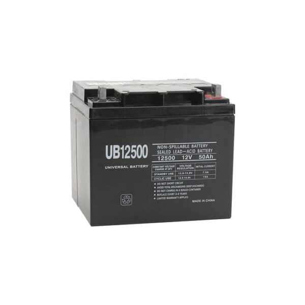 UPG UB12500 Generator Battery - 12 Volt, 50 Ah, AGM, Sealed