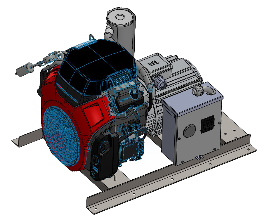 Wildcat Vehicle Mounted Generator - RE0153480GP, 15 kW, Gasoline, Honda, 3-Phase, 277/480 Volts - Image 2