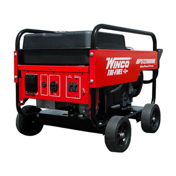 Winco Tri-Fuel Generator - HPS12000HE, 10800 Watt, Honda, Electric Start